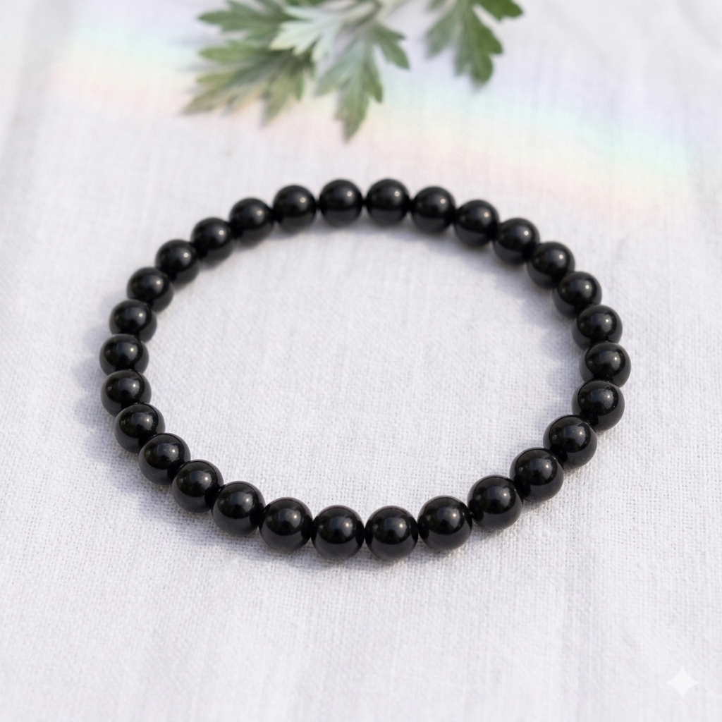 Bracelet en Obsidienne noire