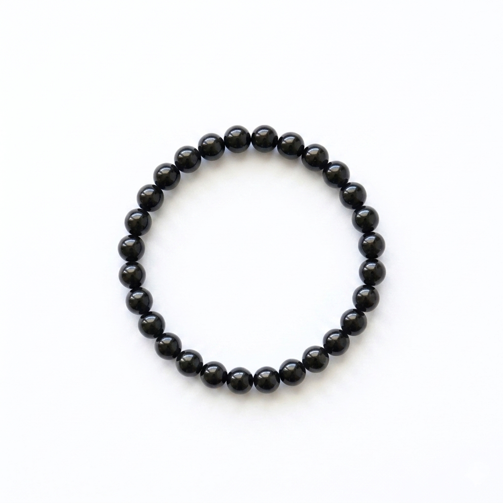 Bracelet en Obsidienne noire