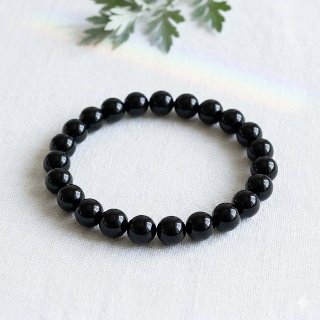 Bracelet en Obsidienne noire